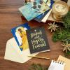 Hallmark Mahogany Religious Boxed Christmas Cards Assortment (4 Designs, 12 Cards with Envelopes)(Holiday Angel and Choir  Mahogany Card Pack)