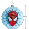 Hallmark Marvel Spider-Man Face on Web Christmas Ornament with Light(Spider-Man Glass)