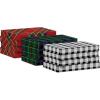 Hallmark Medium Christmas Gift Boxes with Lids (12 Shirt Boxes, 3 Designs: Blue, Green, Red Plaid, Black Buffalo Check) for Christmas, Hanukkah, Birthdays, Father’s Day(Plaid)
