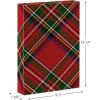 Hallmark Medium Christmas Gift Boxes with Lids (12 Shirt Boxes, 3 Designs: Blue, Green, Red Plaid, Black Buffalo Check) for Christmas, Hanukkah, Birthdays, Father’s Day(Plaid)