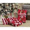 Hallmark Medium Christmas Gift Boxes with Lids (12 Shirt Boxes, 3 Designs: Blue, Green, Red Plaid, Black Buffalo Check) for Christmas, Hanukkah, Birthdays, Father’s Day(Christmas Trees  Stripes  Snowman  Holly)