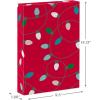 Hallmark Medium Christmas Gift Boxes with Lids (12 Shirt Boxes, 3 Designs: Lights, Trees, Red and Green Stripes) for Christmas, Holiday Parties, Hostess Gifts(1 Count (Pack of 12))