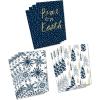 Hallmark Medium Christmas Gift Boxes with Lids (12 Shirt Boxes, White Snowflakes and Stripes on Kraft) for Holiday Parties, Winter Weddings, Bridal Showers(1 Count (Pack of 12))