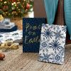 Hallmark Medium Christmas Gift Boxes with Lids (12 Shirt Boxes, White Snowflakes and Stripes on Kraft) for Holiday Parties, Winter Weddings, Bridal Showers(1 Count (Pack of 12))