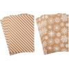 Hallmark Medium Christmas Gift Boxes with Lids (12 Shirt Boxes, White Snowflakes and Stripes on Kraft) for Holiday Parties, Winter Weddings, Bridal Showers(12 Count (Pack of 1))