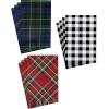 Hallmark Medium Gift Boxes with Lids (12 Shirt Boxes, 3 Designs: Buffalo Check, Red Plaid, Green Tartan) for Christmas, Holiday Parties, Hostess Gifts, Father’s Day(Plaid Boxes)