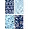 Hallmark Medium Holiday Gift Boxes with Lids (12 Shirt Boxes, 4 Designs: Snowflakes, Stripes, Sweater Pattern, Reindeer) for Christmas, Hanukkah, Holiday Parties, Hostess Gifts(1 Count (Pack of 12))