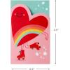 Hallmark Mini Valentine’s Day Treat Card Pockets for Kids, Hearts and Roller Skates (32 Mini Pocket Notes with Sticker Seals)(Hearts and Roller Skates)