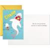 Hallmark Mini Valentine’s Day Treat Card Pockets for Kids, Hearts and Roller Skates (32 Mini Pocket Notes with Sticker Seals)(Shark and Unicorn)
