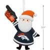 Hallmark NFL Denver Broncos Santa Fan Christmas Ornament, Gifts for Sports Fans