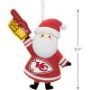 Hallmark NFL Kansas City Chiefs Santa Fan Christmas Ornament, Gifts for Sports Fans