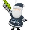 Hallmark NFL Las Vegas Raiders Santa Fan Christmas Ornament, Gifts for Sports Fans