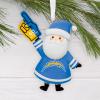Hallmark NFL Los Angeles Chargers Santa Fan Christmas Ornament, Gifts for Sports Fans