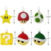Hallmark Nintendo Super Mario Mini Christmas Ornaments, Shatterproof, Set of 6(Mini Set of 6)
