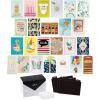 Hallmark Pack of 24 Handmade Assorted Boxed Greeting Cards, Painted Dots-Birthday, Baby Shower, Wedding, Sympathy, Thinking of You, Thank You Cards