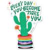 Hallmark Pack of 3 Stickers for Water Bottles, Planners, Notebooks, Wall (Cupcake, Cactus, and Heart Pride Decals for Teens or Adults)(Cupcake  Cactus  and Heart Pride Decals for Teens or Adults)