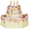 Hallmark Paper Wonder Birthday Pop Up Card For Women (Pink and Gold Birthday Cake), 799RZW1030(Pop Up  Pink and Gold Birthday Cake)