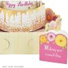 Hallmark Paper Wonder Birthday Pop Up Card For Women (Pink and Gold Birthday Cake), 799RZW1030(Pop Up  Pink and Gold Birthday Cake)