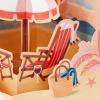 Hallmark Paper Wonder Displayable Pop Up Anniversary Card (Goldfish)(Displayable Beach Scene)