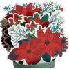 Hallmark Paper Wonder Displayable Pop Up Christmas Card (Poinsettia Bouquet)(Merry Christmas  Poinsettia)