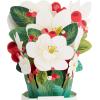 Hallmark Paper Wonder Displayable Pop Up Christmas Card (Poinsettia Bouquet)(Pop Up Bouquet  Magnolia)