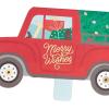 Hallmark Paper Wonder Displayable Pop Up Honeycomb Christmas Card (Red Truck)(Red Truck Honeycomb)