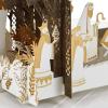Hallmark Paper Wonder Displayable Religious Pop Up Christmas Card (Nativity Scene)(Elegant Nativity  1 Pop Up with Envelope)