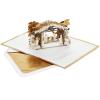 Hallmark Paper Wonder Displayable Religious Pop Up Christmas Card (Nativity Scene)(Elegant Nativity  1 Pop Up with Envelope)