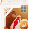 Hallmark Paper Wonder Displayable Religious Pop Up Christmas Card (Nativity Scene)(Illustrated Nativity  1 Pop Up with Envelope)