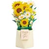 Hallmark Paper Wonder Pick-a-Title Customizable Pop-Up Card (Stars and Balloons) for Birthday, Congrats, Graduation(Sunflower Bouquet)