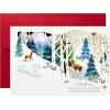 Hallmark Paper Wonder Pop Up Christmas Card (Holly and Pine Displayable Bouquet)(Woodland Scene Pop Up Card)