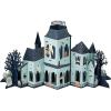 Hallmark Paper Wonder Pop Up Jumbo Christmas Card Holiday Tabletop Decor (Accordion Fold Christmas Village)(Haunted House)