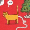 Hallmark Paper Wonder Shoebox Funny Pop Up Christmas Card (Christmas Cod Fish)(Funny Tinsel Cat Card)
