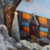 Hallmark Paper Wonder Thomas Kinkade Musical Pop Up Christmas Card (Deck the Halls)