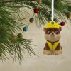 Hallmark Paw Patrol Marshall and Rubble Decoupage Christmas Ornaments, Set of 2(Marshall and Rubble Decoupage)