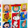 Hallmark Peanuts 13″ Large Gift Bag with Tissue Paper (Rainbow Snoopy, Charlie Brown, Linus, Lucy) for Birthdays, Christmas, Fans(Peanuts Gang)
