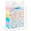 Hallmark Peanuts 13″ Large Gift Bag with Tissue Paper (Rainbow Snoopy, Charlie Brown, Linus, Lucy) for Birthdays, Christmas, Fans(Rainbow Snoopy)