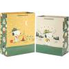 Hallmark Peanuts 13″ Large Gift Bag with Tissue Paper (Rainbow Snoopy, Charlie Brown, Linus, Lucy) for Birthdays, Christmas, Fans(Snoopy and Woodstock)