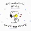 Hallmark Peanuts Birthday Card (Snoopy Hugs) for Kids, Grandchildren, Friends, Fans(Snoopy Hugs)