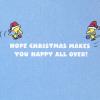 Hallmark Peanuts Christmas Card (Snoopy Ice Skating)(Very Merry Snoopy)