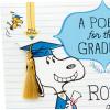 Hallmark Peanuts Graduation Card with Sound (Snoopy, Cap and Gown) for High School, Kindergarten, Middle School, College and College Graduates(Snoopy  Cap and Gown)