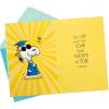 Hallmark Peanuts Graduation Card with Sound (Snoopy, Cap and Gown) for High School, Kindergarten, Middle School, College and College Graduates(Snoopy  Cap and Gown)