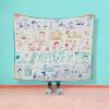 Hallmark Peanuts Plush Throw Blanket (75th Anniversary Through The Years), 60×52