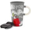 Hallmark Peanuts Sculpted Mug, 14.5 oz (Snoopy Doghouse) Gift for Mom, Dad, Fans(Gray)