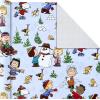 Hallmark Peanuts Wrapping Paper Rolls for Birthdays, Easter, Christmas (Set of 3 Rolls: 60 Sq. Ft. Total) Snoopy, Charlie Brown, Woodstock, Green, Blue, Red(Christmas Wrapping Paper)