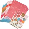 Hallmark Pink Flat Wrapping Paper Sheets with Cutlines on Reverse (12 Folded Sheets with Sticker Seals) Spring Flowers, Stripes, Hearts for Easter, Mother’s Day, Bridal Showers and More(Gold  Pink  White  Navy)