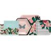 Hallmark Pink and Green Party Supplies (16 Dinner Plates, 8 Square Dessert Plates, 8 Hexagonal Dessert Plates, 16 Dinner Napkins, 16 Beverage Napkins) Butterflies, Pink Flowers, Stripes