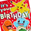 Hallmark Pokémon Birthday Card (Wild Pikachu)(Pikachu  Squirtle  Charmander  Bulbasaur)