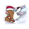 Hallmark Pop Up Funny Christmas Gift Card Holder or Money Holder Card (Naughty List) (5XXH2003)(Critter With Santa Hat)