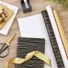 Hallmark Premium Wrapping Paper Roll Bundle with Cut Lines on Reverse (3 Rolls: 85 sq. ft. ttl. Marble, Black, Antiqued Gold) for Valentines Day, Graduations, Birthdays, Weddings, and Bridal Showers(Black and Gold)